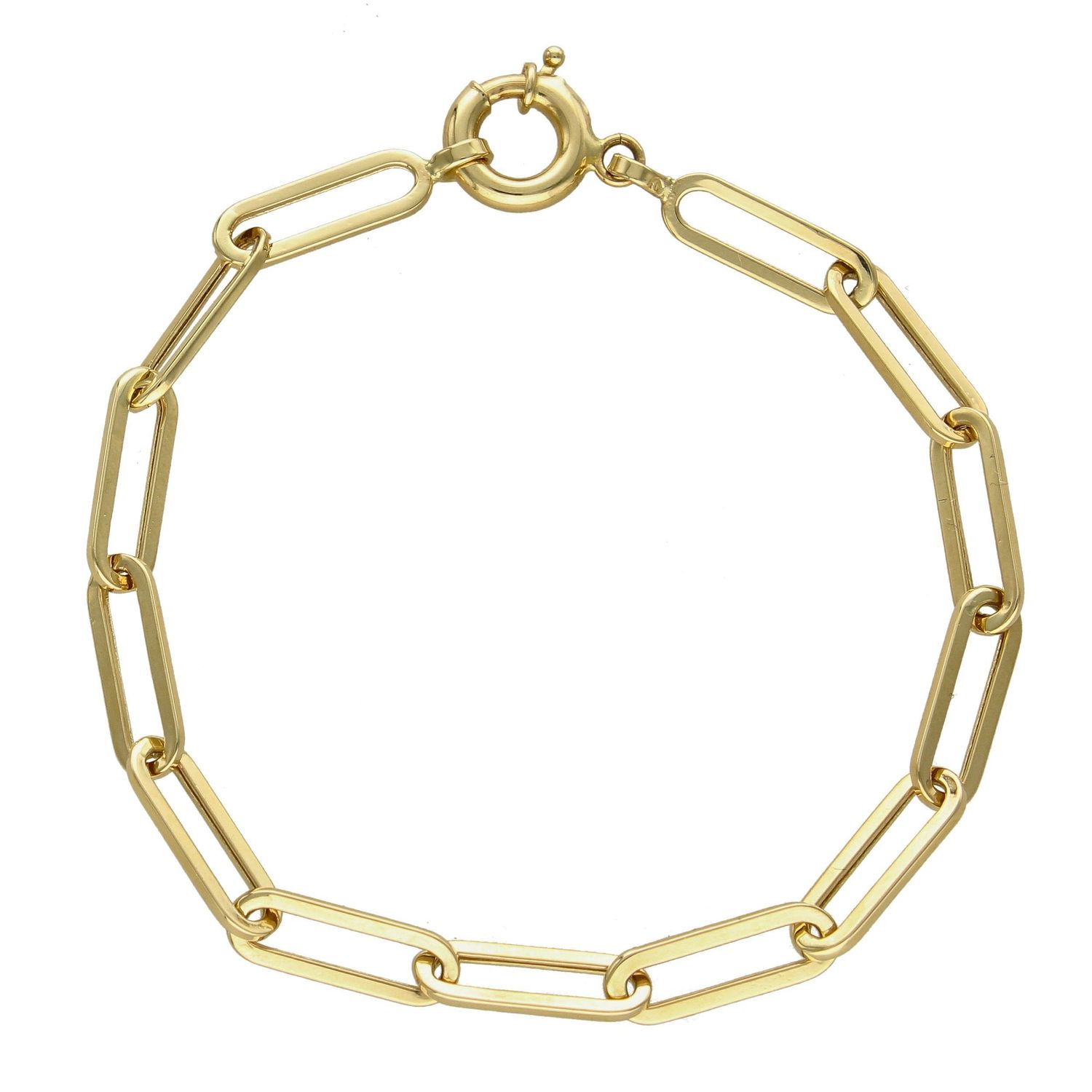 Złota bransoletka złoty łańcuszek z dużych ogniw BR 6115E (1).jpg